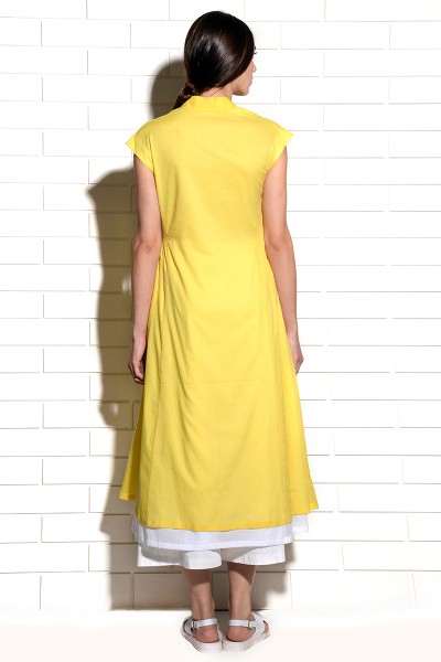 Canary Melon Reversible Kurta Dress 